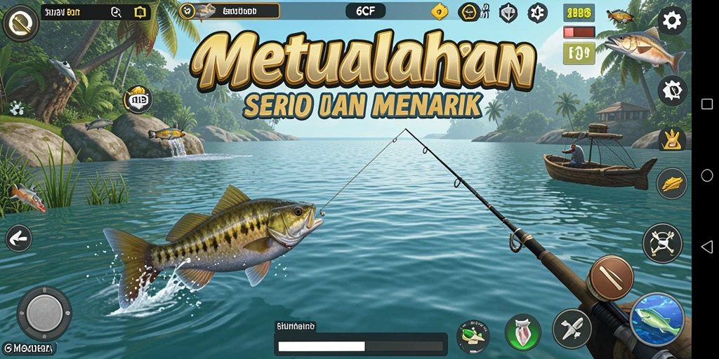 Gameplay seru memancing ikan di 6CF dengan grafis menakjubkan.