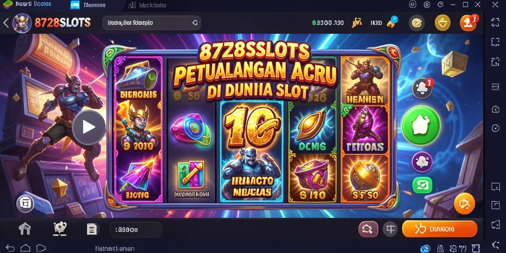 Screenshot utama 8728SLOTS menampilkan aksi mendebarkan dalam permainan slot.