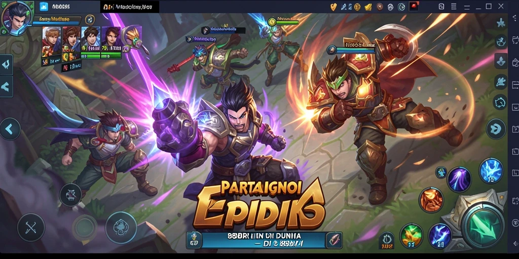 Tampilan gameplay seru dalam permainan MOBA 888IDR.