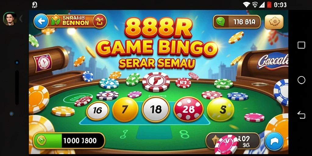 Screenshot menunjukkan gameplay seru Bingo di 888R.