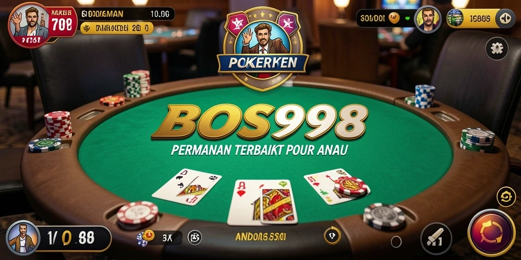 Tampilan gameplay seru BOS898 dengan kartu poker dan meja taruhan.