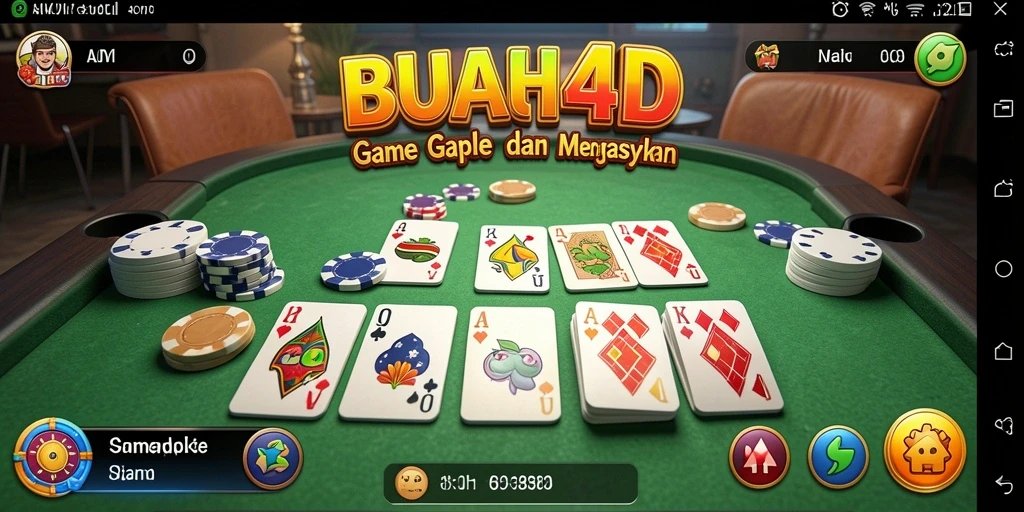 Screenshot BUAH4D menampilkan gameplay Gaple yang seru.