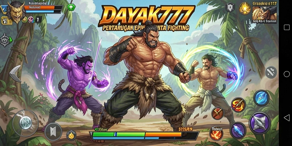 Gameplay pertarungan yang dinamis dan mendebarkan di DAYAK777.