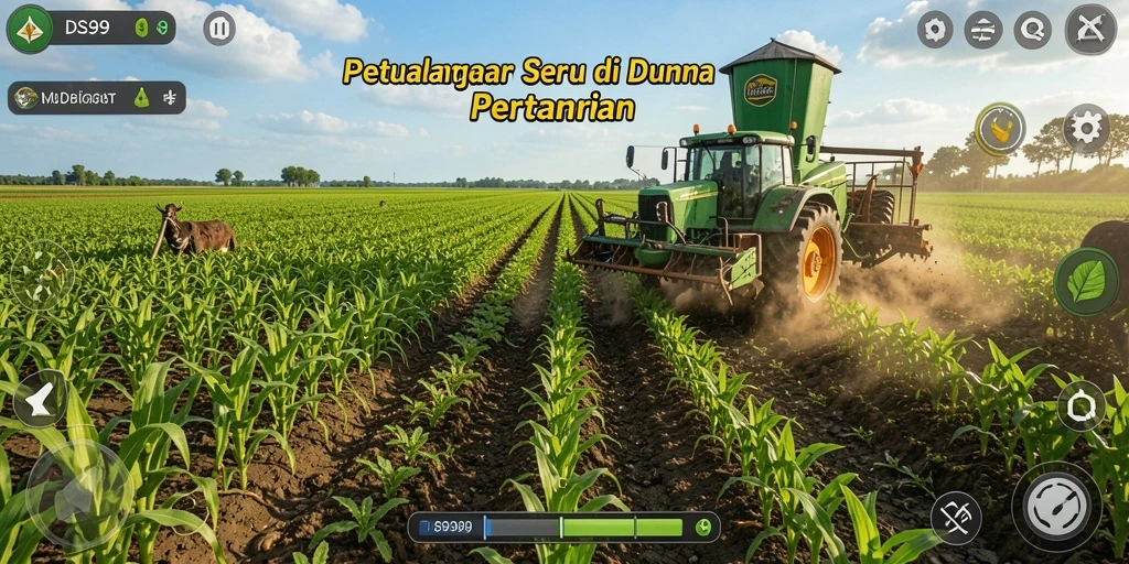 Gameplay seru di DS99 dengan berbagai aktivitas pertanian.