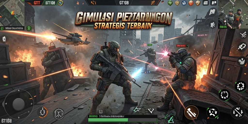 Gameplay GT108 menunjukkan pertarungan strategis intens di dunia fantasi.