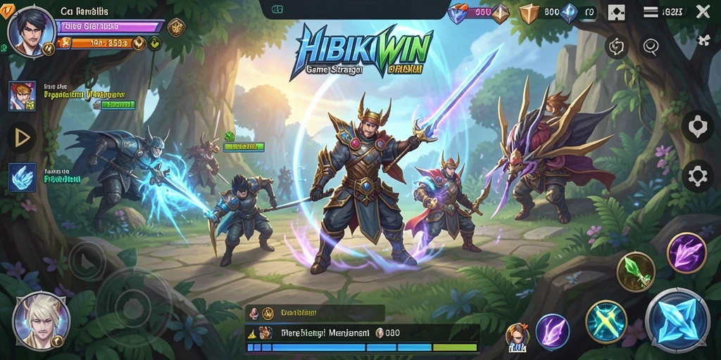Tampilan gameplay HIBIKIWIN yang seru dan mendebarkan.