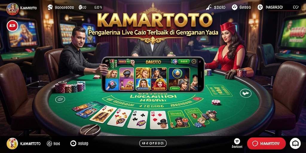 Tampilan gameplay Live Casino yang menarik di KAMARTOTO.