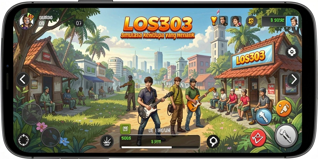 Screenshot menunjukkan gameplay interaktif yang mendalam dalam LOS303.