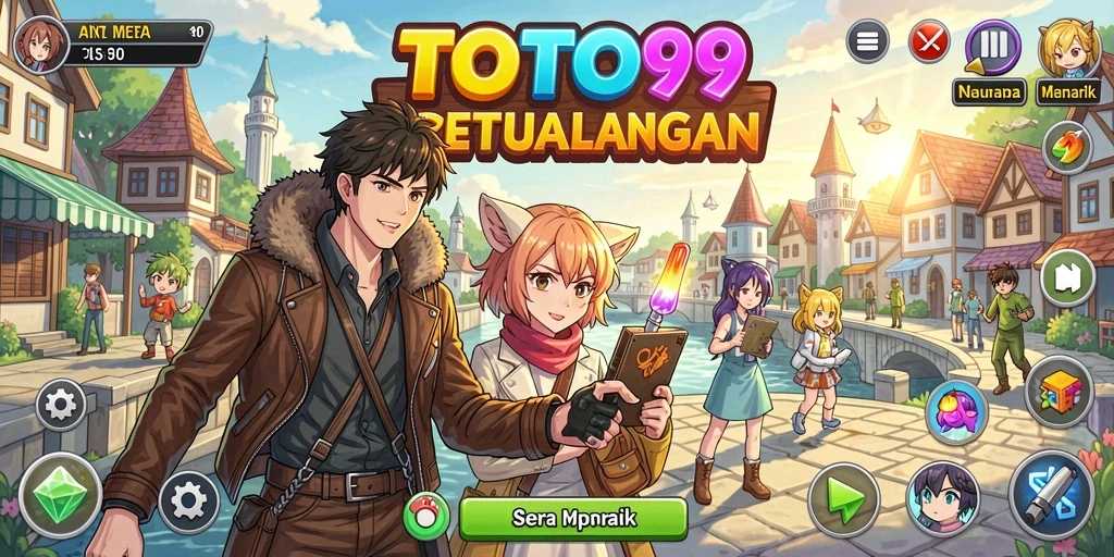 Tampilan gameplay menarik dari TOTO99 dengan karakter Anime yang unik.