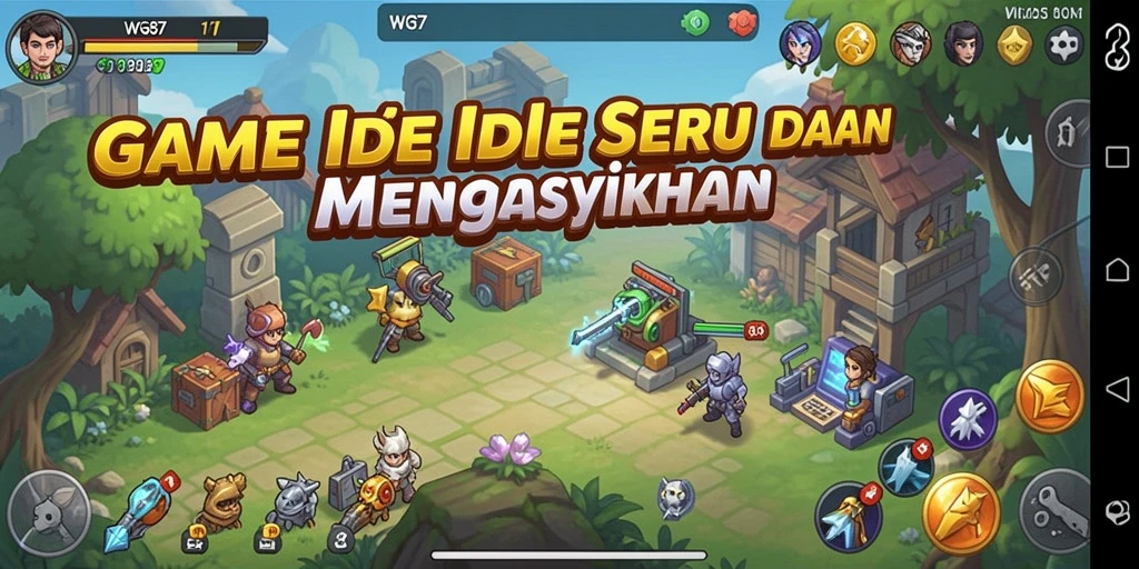 Screenshot gameplay WG87 menunjukkan strategi dan otomatisasi yang menarik.
