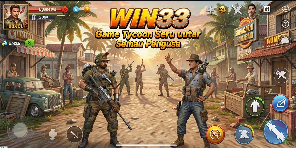 Screenshot gameplay WIN33 menampilkan pengelolaan bisnis yang seru.