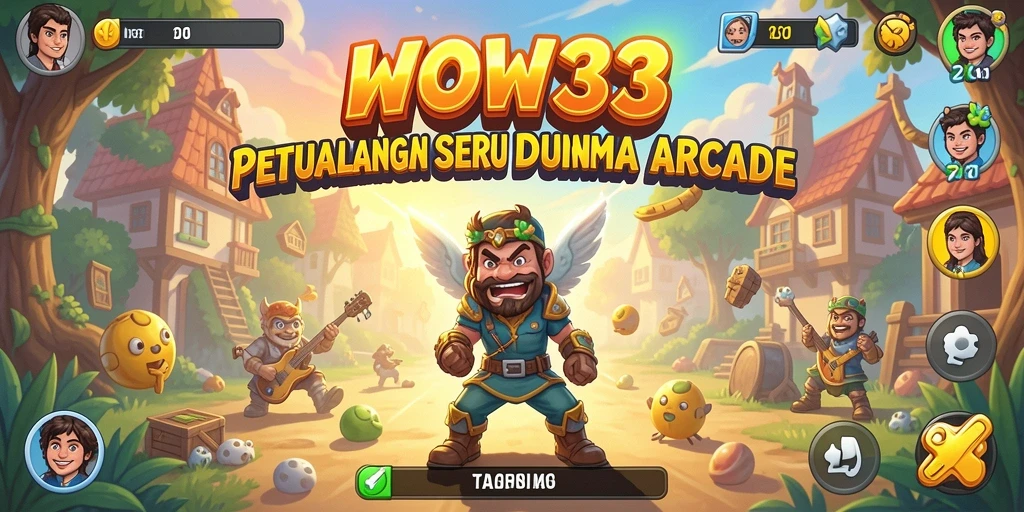 Screenshot menunjukkan pemain menghadapi tantangan seru di tingkat arcade.